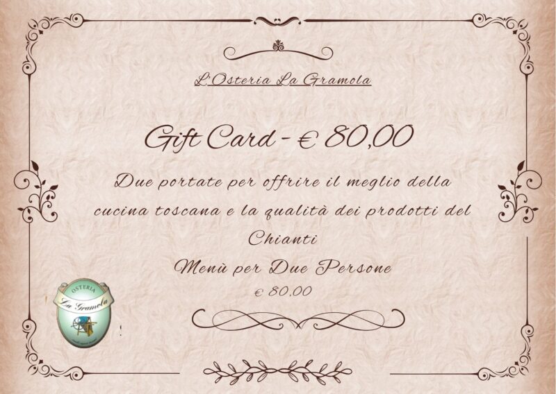 Gift Card del valore di 80€