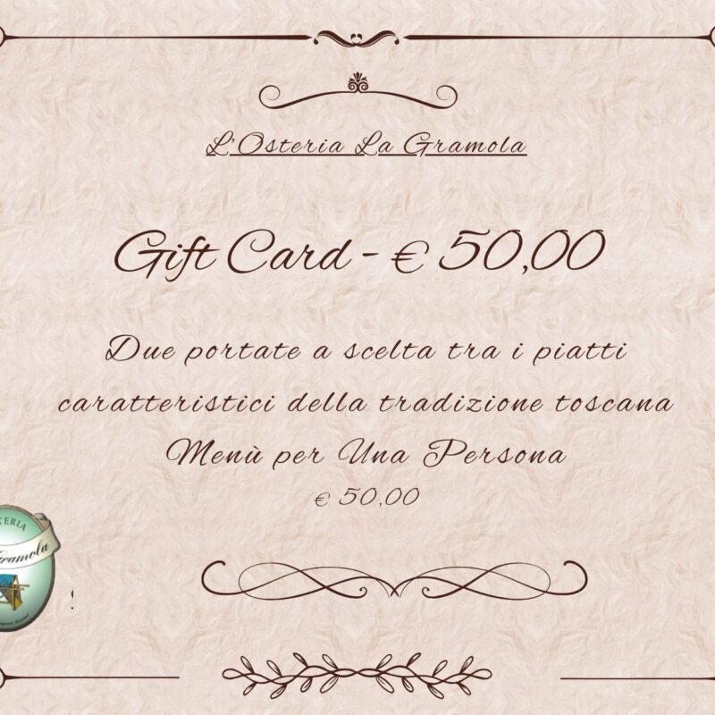 Gift Card del valore di 50€