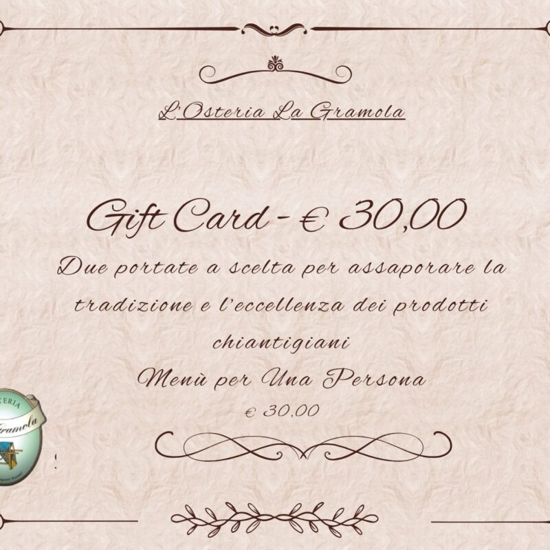 Gift Card del valore di 30€